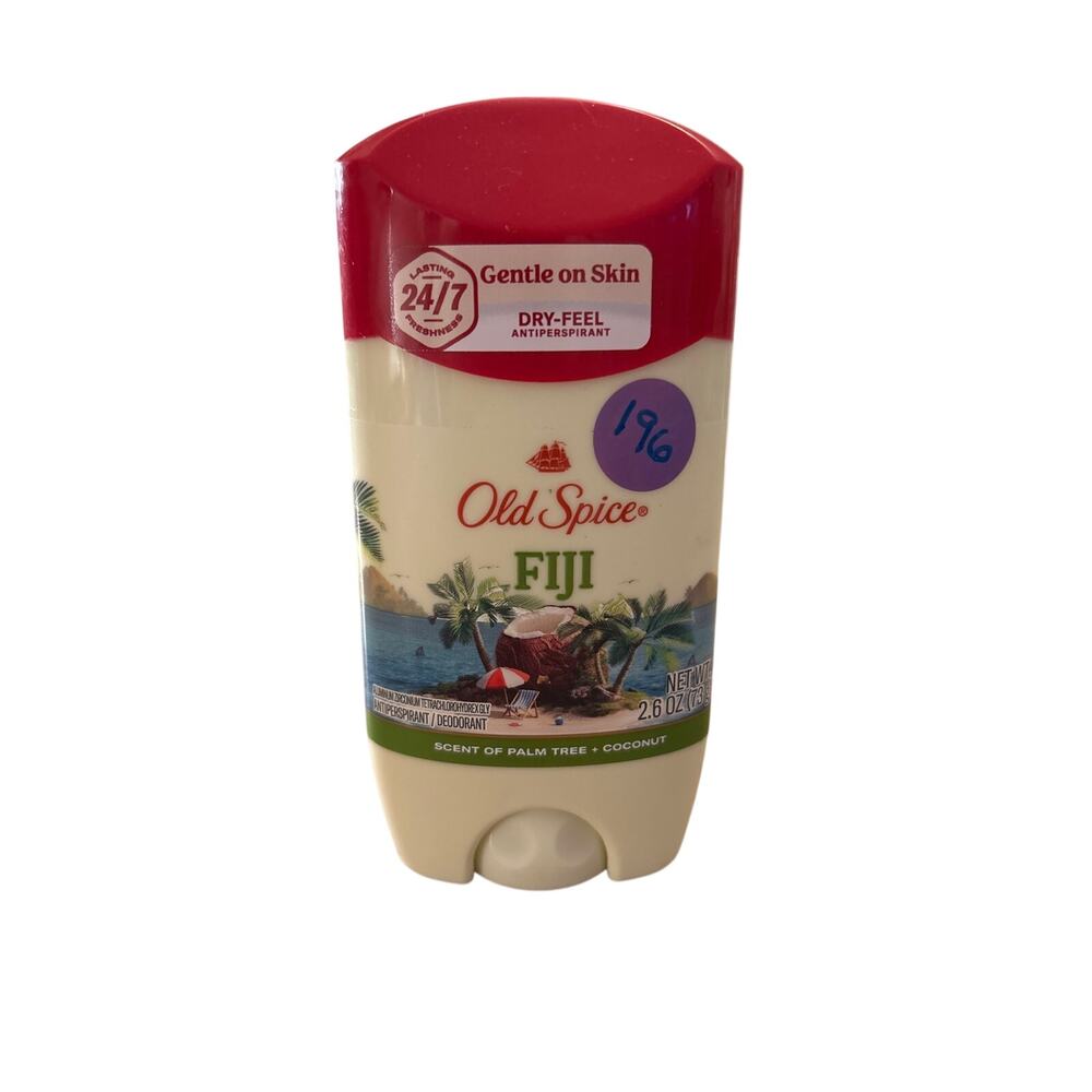 New Old Spice Fiji 24hr Solid Antiperspirant Deodorant Palm Tree Coconut 2.6oz